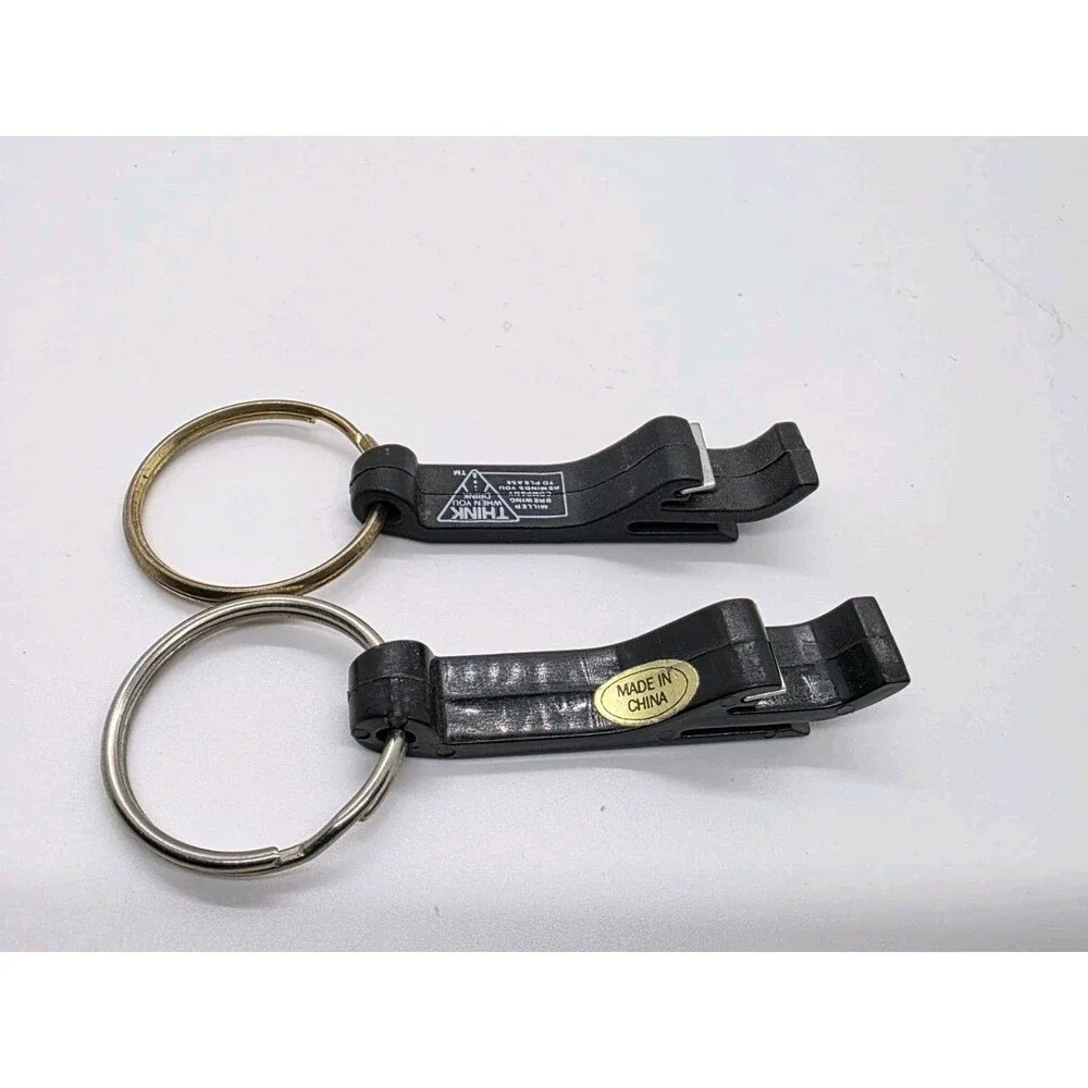 Vintage of 2 Keychains Bottle Openers Molson Ice Beer + Genuine Draft Light